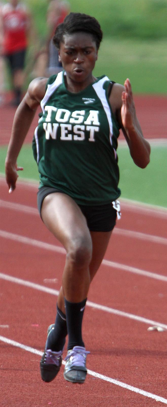 Wauwatosa West’s Mercy Ndon won the 100-meter dash and was a member of two relay team winners at the Woodland Conference Outdoor Championship on May 20 at Whitnall.