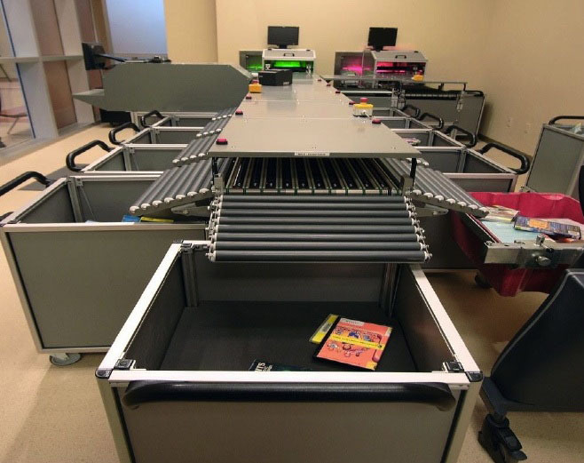 The Wauwatosa Public Library will soon have an automated book-sorting machine similar to this one manufactured by 3M.
