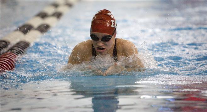 Wauwatosa East’s Celia Ripple qualified in the 100-yard breaststroke and the 200 individual medley Saturday at the WIAA Division 1 Sectional meet at Waukesha South High School. 
