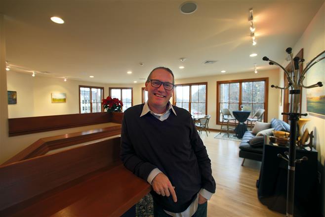 Peter Haise said he rents out the second-floor gallery and bar of his Bridgetowne Framing Gallery for parties and events.
